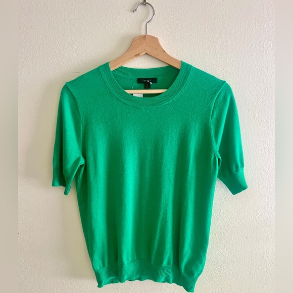 J.Crew Short Sleeve Knit Top in Kelly Green - Picture 2 of 6